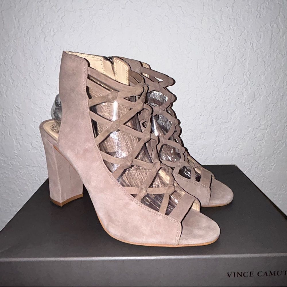 Vince Camuto Stesha Caged Gladiator Block Heel  Sandal Shoes